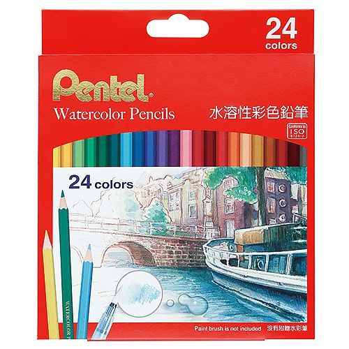 CB9-24TW 24色水溶性彩色鉛筆Pentel - 享亮文具樂園